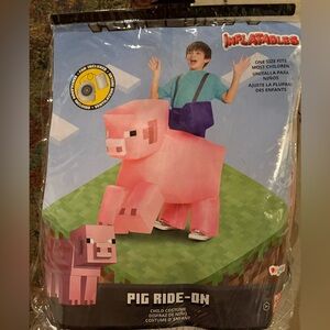 Inflatable Pig Ride-On Minecraft Costume
